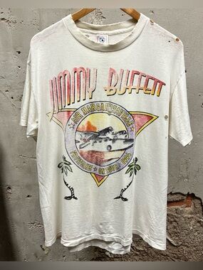 Jimmy Buffett Tour 1994 Air Margaritaville Thrashed Distressed Concert T-Shirt L